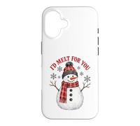 Custodia per iPhone 16 I'd Melt For You Snowman Winter Holiday Christmas