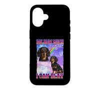 Custodia per iPhone 16 IDK How Much Longer Slay Black Long Haired Dachshund Lover
