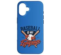 Custodia per iPhone 16 Il baseball è il mio amore Linguaggio Fan Giocatore Coach Amante dello sport