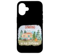 Custodia per iPhone 16 Il campeggio è la mia terapia Camper nella foresta o nei boschi