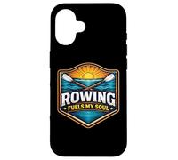 Custodia per iPhone 16 Il canottaggio alimenta il mio motto dell'atleta della squadra Soul Row