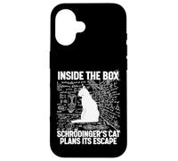 Custodia per iPhone 16 Il gatto di Schrodinger pianifica la sua fuga