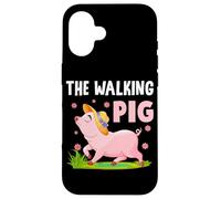 Custodia per iPhone 16 Il maiale che cammin