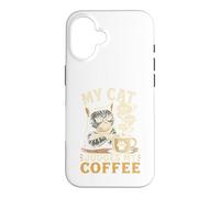 Custodia per iPhone 16 Il Mio Gatto Giudica Il Mio Caffè Rituale Mattutino Club