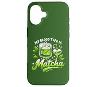 Custodia per iPhone 16 Il mio gruppo sanguigno è Matcha IV Bag Green Latte Drink
