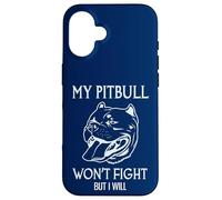 Custodia per iPhone 16 Il mio Pitbull non combatterà ma io sarò American Pitbull Terrier