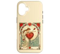 Custodia per iPhone 16 Il peso dell'amore Vintage Art Nouveau Romance