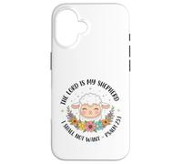 Custodia per iPhone 16 Il Signore è il mio pastore, non aspetterò - Salmi 23:1