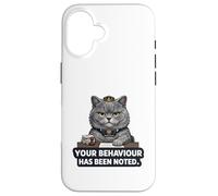 Custodia per iPhone 16 Il tuo comportamento è stato notato - Sarcastico gatto britannico