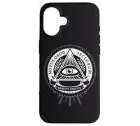 Custodia per iPhone 16 illuminati tutti gli occhi vedenti cospirazione illusione piramide