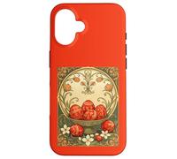 Custodia per iPhone 16 Illustrazione decorativa dell'uovo di Nowruz dei tesori di Haft-Sin