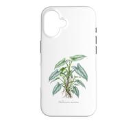 Custodia per iPhone 16 Illustrazione della pianta della spada d'argento del filodendro