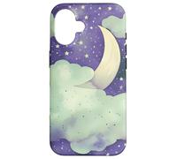 Custodia per iPhone 16 In My Fantasy Era Witchy Green Sage Purple Moon Phases Stars