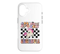 Custodia per iPhone 16 In My Spooky Unicorn Era Groovy Halloween Animals Costume