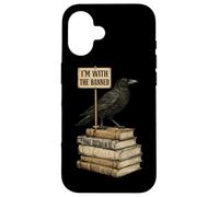 Custodia per iPhone 16 In With The Banned Books Crow Book Lover Bibliophile Reading