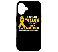Custodia per iPhone 16 Indosso Giallo Per Il Mio Passo mamma Camicia Endometriosi Consapevolezza