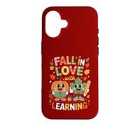 Custodia per iPhone 16 Innamorarsi di imparare autunno zucca insegnante bambini uomini