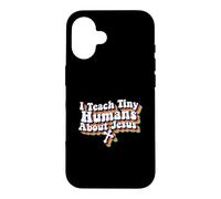 Custodia per iPhone 16 Insegno a piccoli esseri umani su Gesù VBS Squad Christian Teacher