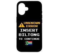 Custodia per iPhone 16 Insert Biltong Retro Funny Error South Africa Braai Dad Joke