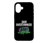 Custodia per iPhone 16 Insomnia 3AM Overthinker Melting Clock Aesthetic
