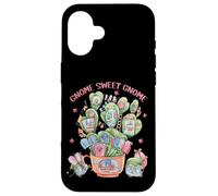 Custodia per iPhone 16 Introvert Home Sweet Cactus Home Graphic Women Funny Gnome