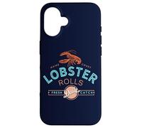 Custodia per iPhone 16 Involtini di aragosta della costa del Maine Design vintage a base di pesce
