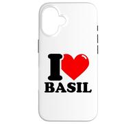 Custodia per iPhone 16 Io amo Basil