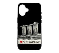 Custodia per iPhone 16 io, cuore, singapore, retro, vendemmia, orizzonte, iconico, singapore