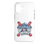 Custodia per iPhone 16 Io d Rather Be Skiing Divertente Citazione Sci Sport Invernali