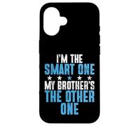 Custodia per iPhone 16 Io sono l'intelligente Mio fratello è l'altro fratello