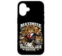 Custodia per iPhone 16 Ironic Massimizza il valore degli azionisti Business Cats Finance Meme