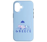 Custodia per iPhone 16 Isola di Santorini Grecia Chiese greco-ortodosse Minimalista