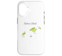 Custodia per iPhone 16 Isole Baleari Mappa Maiorca Ibiza Minorca