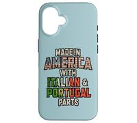 Custodia per iPhone 16 Italiano E Portoghese Made In America Mix Heritage Vintage