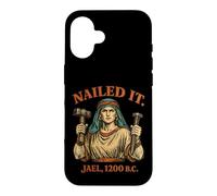 Custodia per iPhone 16 Jael Nailed It Funny Bible Story Vintage