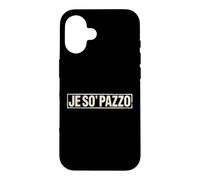 Custodia per iPhone 16 Je So’ Pazzo Scritta Napoletana Vintage