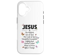 Custodia per iPhone 16 Jesus is The Messiah Mighty God Beautiful Savior Lamb of God