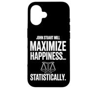 Custodia per iPhone 16 John Stuart Mills massimizza la felicità... Statisticamente