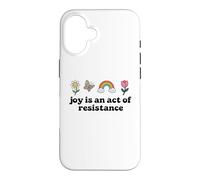 Custodia per iPhone 16 Joy is an Act of Resistance Rainbow Pride Month Human Rights