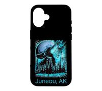 Custodia per iPhone 16 Juneau Alaska Howling Wolf Moon Forest Nature Lover