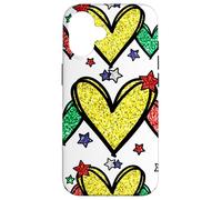 Custodia per iPhone 16 Juneteenth Graphic For Black Women Red Yellow Green Heart