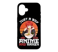 Custodia per iPhone 16 Just A Boy Who Loves Anime E Ramen giapponese Noodle Bowl