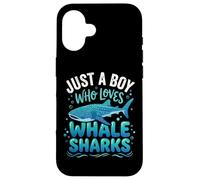 Custodia per iPhone 16 Just A Boy Who Loves Whale Sharks