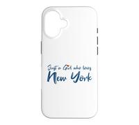 Custodia per iPhone 16 Just A Girl Who Loves New York