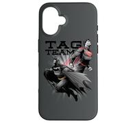 Custodia per iPhone 16 Justice League Batman & Superman Tag Team