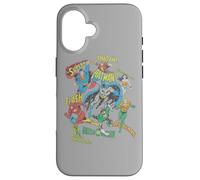 Custodia per iPhone 16 Justice League Super Collage