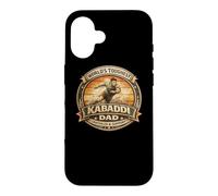 Custodia per iPhone 16 Kabaddi Dad squadra del giocatore Raid sportivo indiano