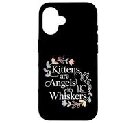 Custodia per iPhone 16 Kittens Are Angels With Whiskers Fluffy Cat Pet -