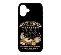 Custodia per iPhone 16 Kitty Biscuits Bakery Purrfectly Impastato Cat Genitore Umorismo