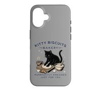 Custodia per iPhone 16 Kitty Biscuits Bakery Purrfectly Impastato Cat Genitore Umorismo